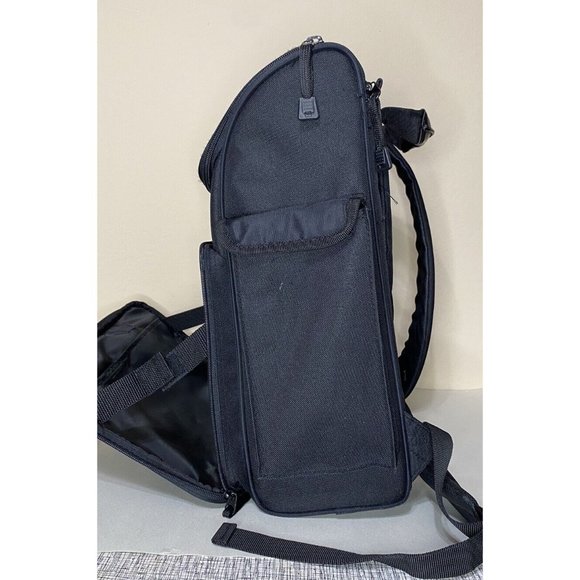 Crop In Style Black Canvas Zip Up Scrapbook Arts & Crafts Backpack Bookbag - Picture 3 of 8